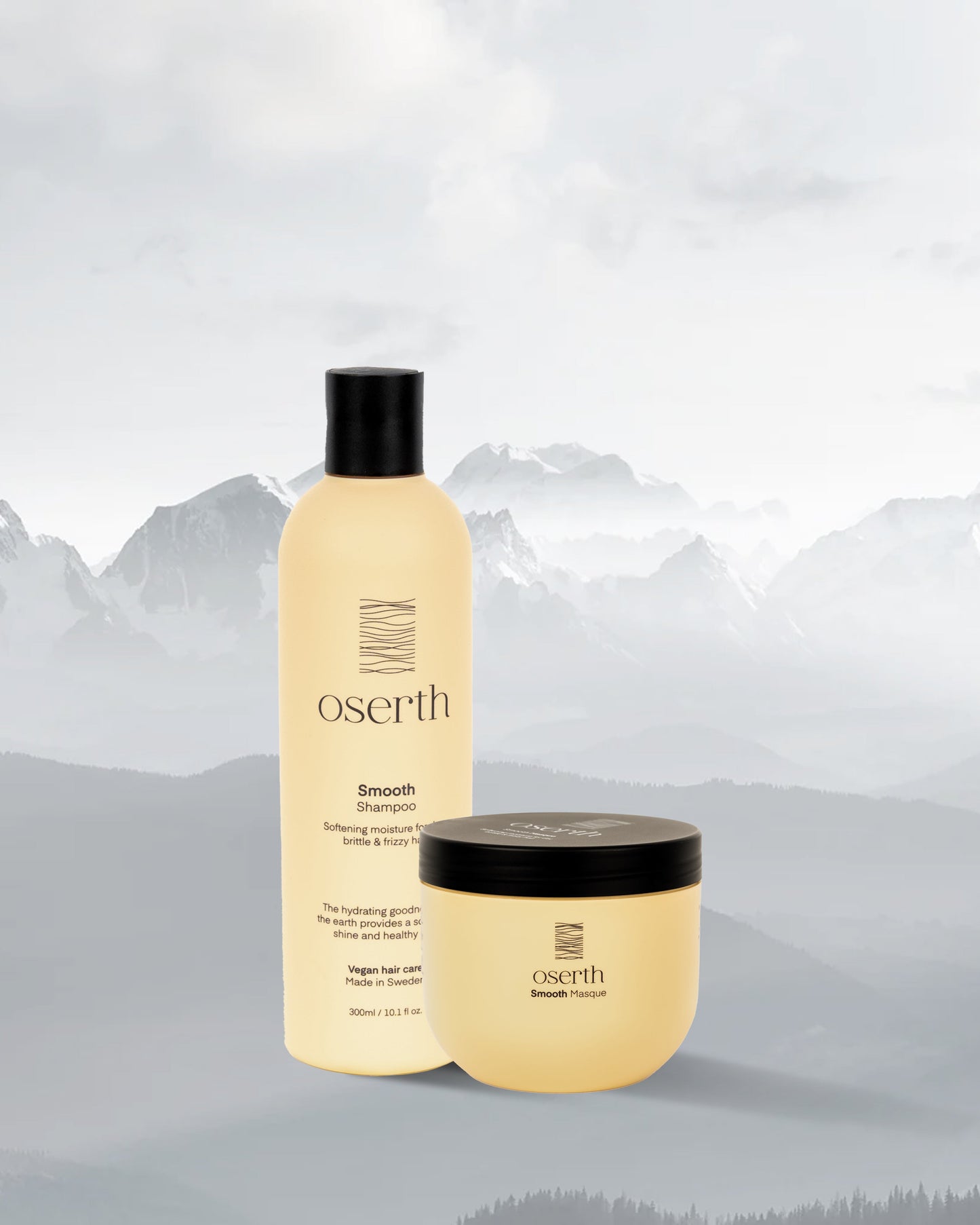 Oserth Smooth Collection – Vegan, sulfate-free haircare products designed to tame frizz, enhance shine, and leave hair silky smooth.