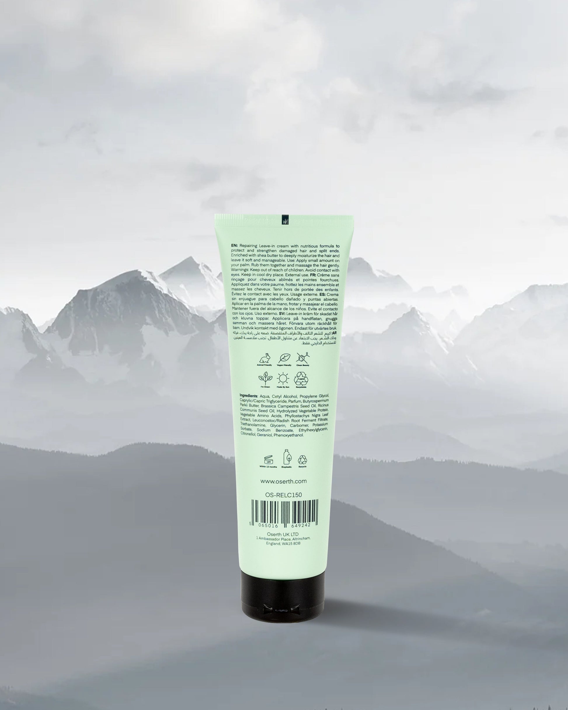 Oserth Restore Collection – Repair and rejuvenate damaged hair with vegan, sustainable products infused with nourishing natural ingredients.
