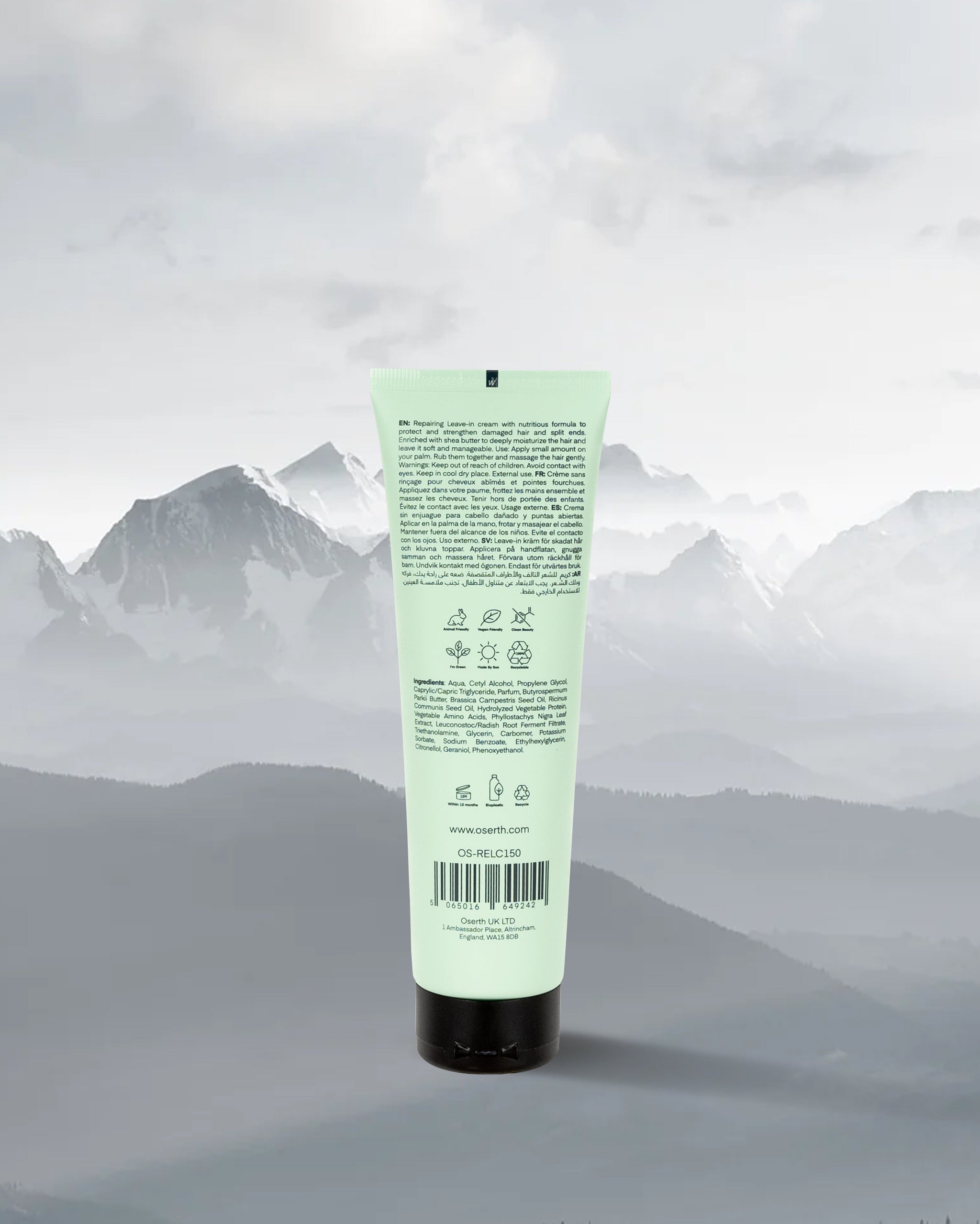 Oserth Restore Collection – Repair and rejuvenate damaged hair with vegan, sustainable products infused with nourishing natural ingredients.