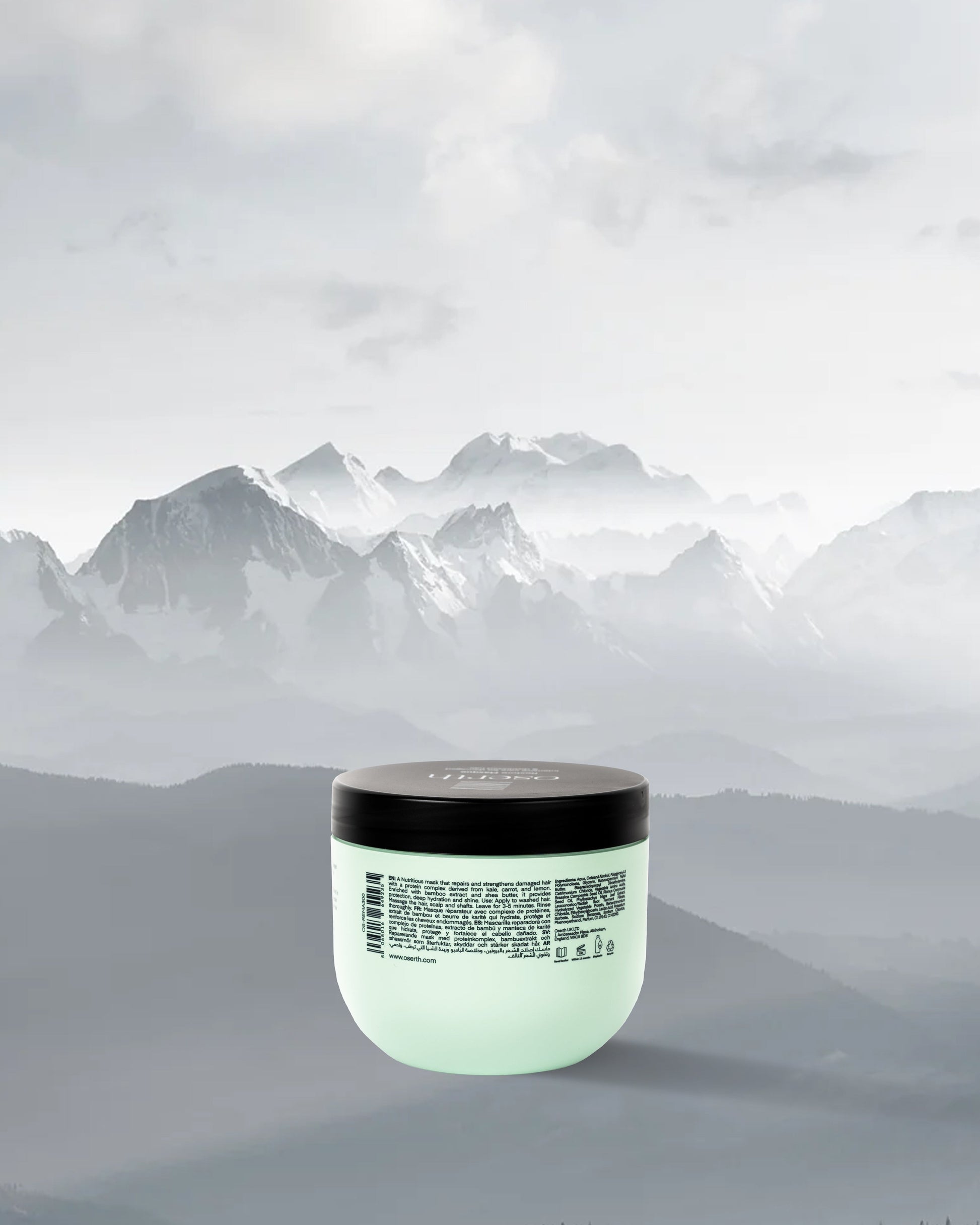 Oserth Restore Collection – Repair and rejuvenate damaged hair with vegan, sustainable products infused with nourishing natural ingredients.